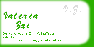 valeria zai business card